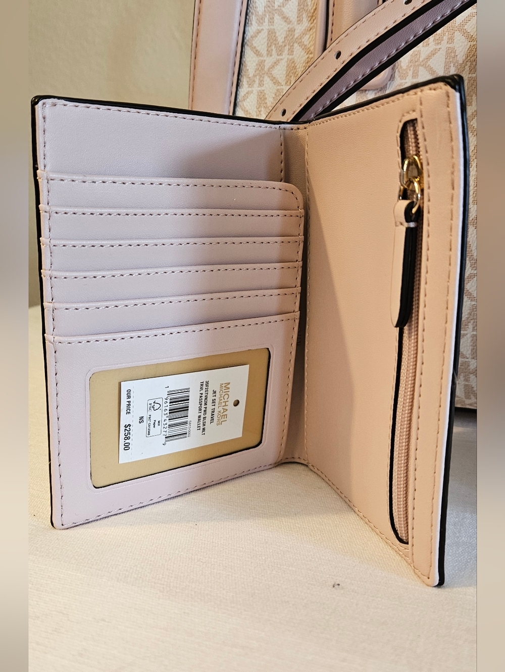 Michael Kors Blush and Cream Logo Satchel - Picture 11 of 11